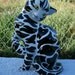 Hold for rangez Life Size Terracotta Calico Cat Figurine Black White