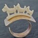 Vintage 1940 Scottish Dogs Charm ADJUSTABLE RING, Gilding Brass Handmade, Handcrafted