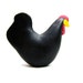 Handmade little black hen polymer clay sculpture decoration