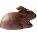 NEEDS LOVING HOME Little brown bunny rabbit handmade sculpture decoration