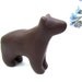 Buzby - little chocolate brown bear sculpture decoration hand made OOAK