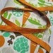 Casserole Cupcake 9x13 Pyrex Insulated Carrier - Vegetable Print with Orange Handles - 4th of July Picnic Party Beach Kitchy Kitchen