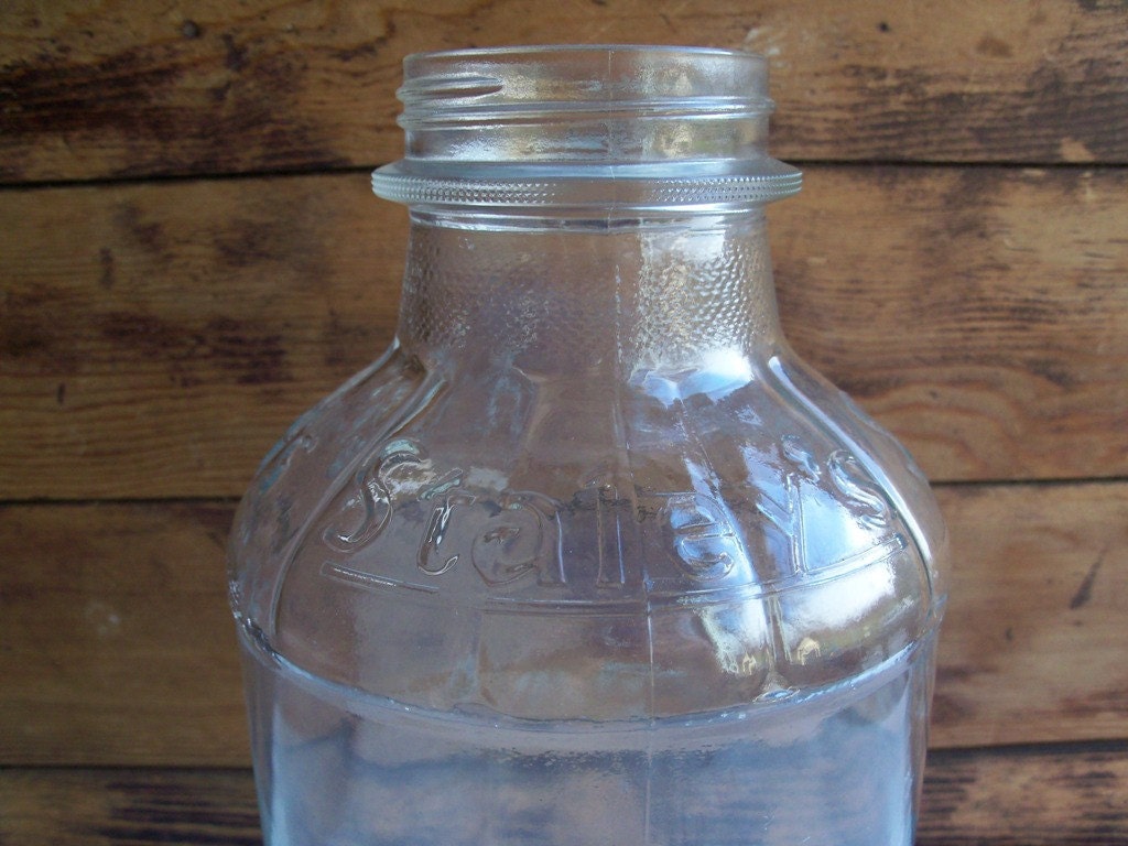 Old Staley's Milk Bottle Half Gallon Vintage 1950s For