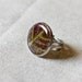 real leaf ring handmade pressed botanical leaf adjustable natural woodland beauty, rustic woodland autumn thanksgiving winter wedding purple