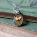 pressed flower necklace real resin peach wildflower botanical pendent spring summer fashion handmade jewelry brown