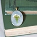 pressed flower necklace white bouquet pressed botanical Pendant Jewelry with Handmade Paper - resin jewelry spring summer garden