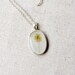 pressed flower necklace snowflake real resin queen annes lace botanical pendent christmas holiday winter fashion handmade jewelry silver