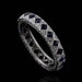 FINAL SALE 50% OFF Layaway Plan Down payment: Diamond and Sapphire Art Deco Style Platinum Eternity Wedding Band Size 6