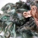 Mermaid's Tresses - Lincoln Longwool tailspun yarn - soft teal locks - eternity scarf or crafting embellishment