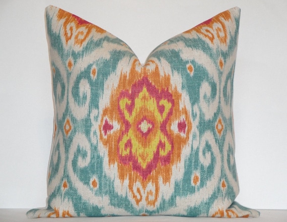  24  x  24  Decorative Pillow  Cover IKAT Iman Home