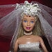 Barbie bride doll, barbie bridal gown,wedding dress, dressed Barbie, blonde Barbie, ruffles, doll included, bridal shower centerpiece