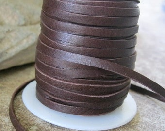 3MM Chocolate Soft Deerskin Leather Lace 3 Yards brown Jewelry Cord