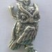 Wise Owl Charm Sterling Silver Pendant Halloween Detailed Wisdom