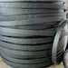 Flat Leather Lace Leather Cord Belting Lace 5mm 2 Yards Black