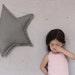 Star shaped Pillow or cushion - french grey, soft cotton