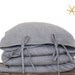 Toddler Bedding set - European Linen Fabric Oatmeal (mustard yellow stars embroidery)