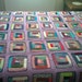 Reserved for Jill - RAINBOW - Hand Knitted Blanket / Afghan Blanket / Large Blanket / Cotton Lining