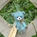 Artist bear, collectible, original mini teddy bear named Barney