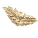 Vintage Coro Leaf Brooch Matte Textured Goldtone Classic Design