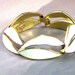 Trifari Bracelet Gold Link Cream Enamel Chunky Bold Retro