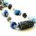 RESERVED FOR H...Please do not purchase Bohemian Blue Jasper Necklace Gypsy Vintage Ethnic Beads Silver Findings