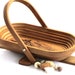 Vintage Basket Collapsible Oval Wood Rustic Decor Primitive Country Grandpa's 87 Iris Design