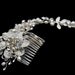 Elegant Vintage inspired Bridal Hair Comb, Bridal Hairpiece, Pearl Hair Comb, Bridal Head Piece, Floral Hair Comb, Floral Hairpiece