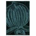 50% DISCOUNT SALE - now 6.23 GBP - Blue Black Orchid Collograph Hand Pulled Original Print
