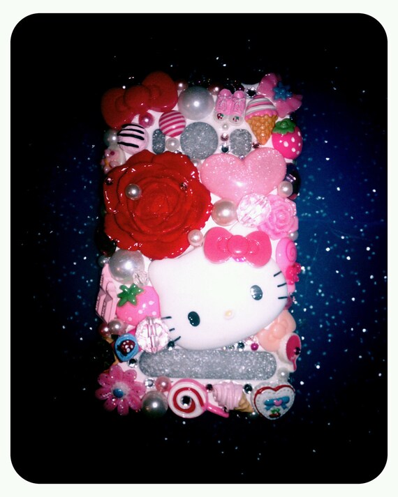 Super Kawaii Cute Hello Kitty Decoden HTC Evo 4G by KikiChantal