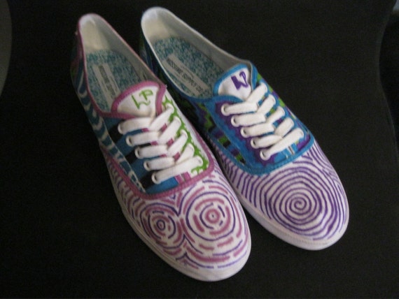 Hand drawn Sharpie canvas shoes by laurenpors on Etsy