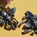 2 - 26x25mm. Silver Bee Charms tsc028-2