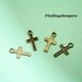 10 - 15 x 8 mm Bronze Cross Charms bz 081-1