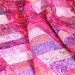 Quilt Pink and Purple batik girl baby toddler minky back 47 X 54