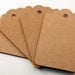 100 Gift Tags . Large Kraft Tags . Kraft Scallop Tags . 4 x 2.5 inch