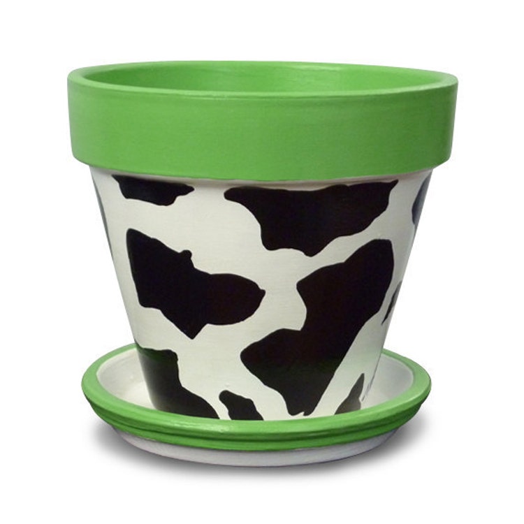 Kitchen Organizer in a Cow Clay Pot for by MicheleCordaroDesign