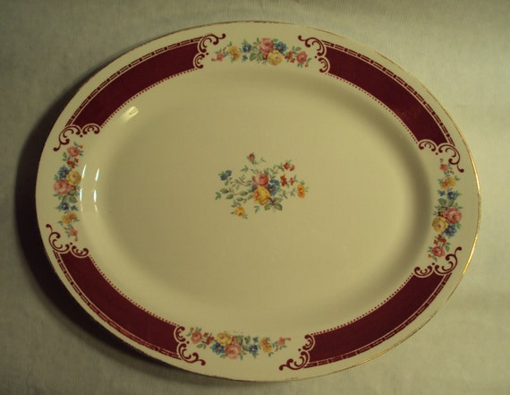 Vintage Homer Laughlin China Brittany Majestic Oval Serving