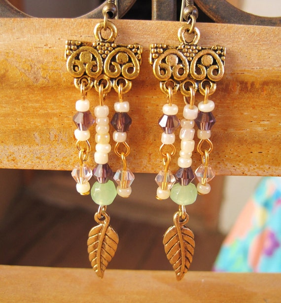 Items Similar To Long Bohemian Dangle Earrings On Etsy 1912