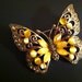 SALE SALE Signed Liz Claiborne LC Butterfly Bling Yellow Moonstone Rhinestone Brooch