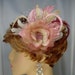 Mauve Pink Champagne Feather Fascinator Hair Clip Wedding Accessory Bridal Accessory