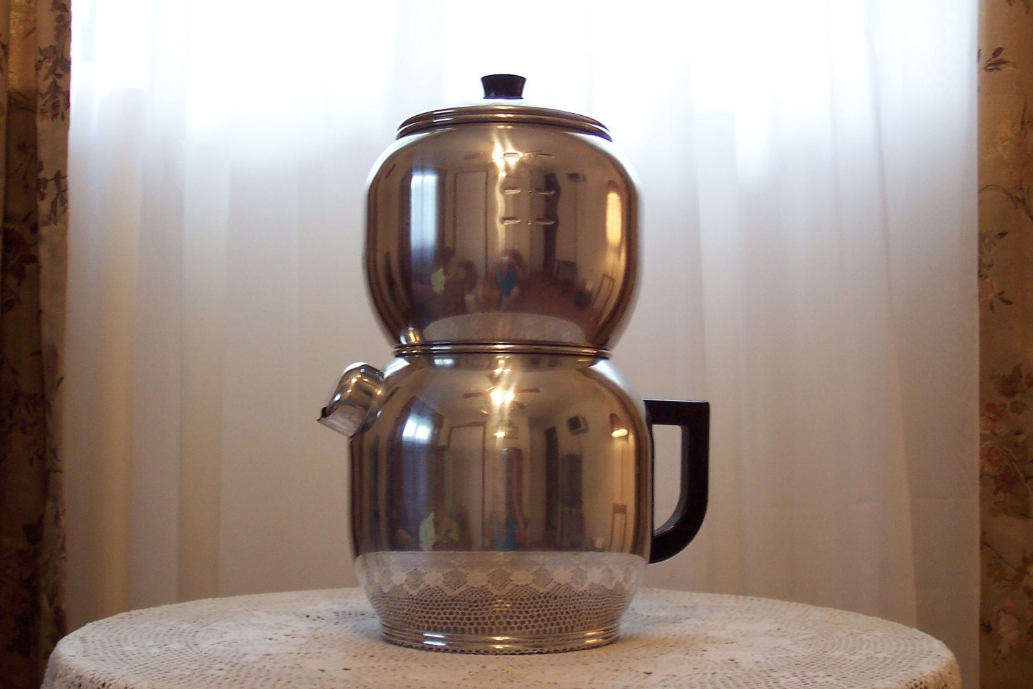 Vintage West Bend Drip Coffee Maker Bakelite Handle