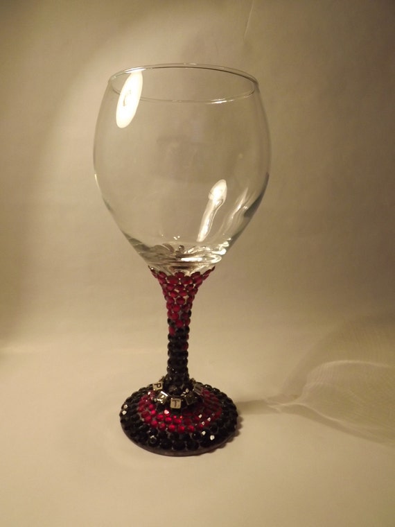 Rhinestone wine glass Extra large