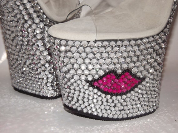 bling platform heels