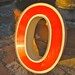 Vintage Marquis Letters, Industrial Salvage Letter O
