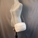 Vintage White Croc Crossbody // Leather // Chanel-style