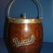 Edwardian Oak Biscuit Barrel with Ceramic Liner and EPNS Silver Plated Mounts and Finial