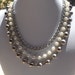 Vintage Pearl and Metal Bead Bib Style Necklace