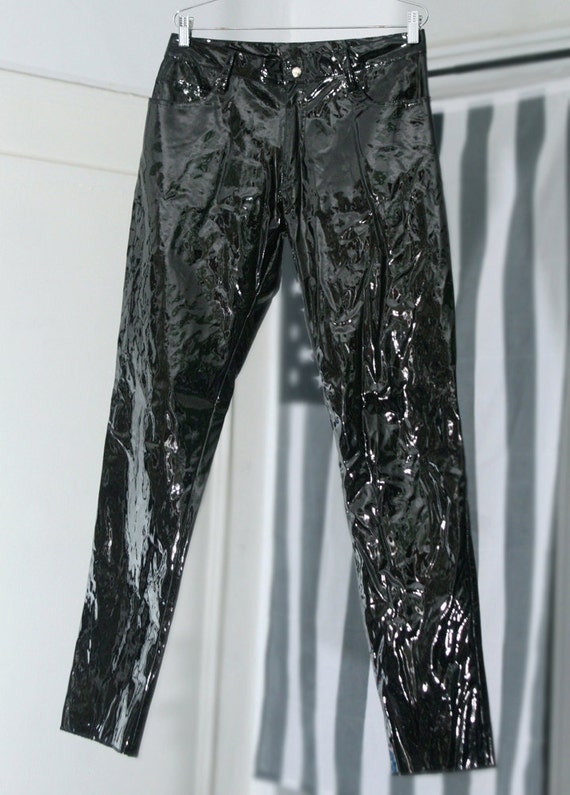Super-Shiny Black Liquid Latex Jeans-Style Pants by HumanNightmare