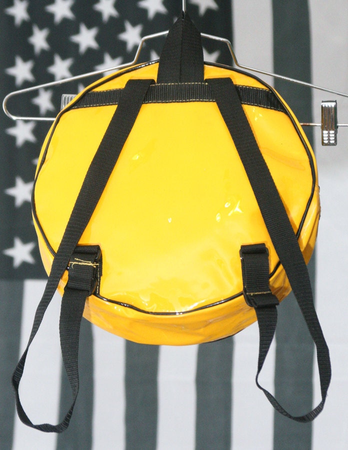 Download RAD Shiny Yellow 90s Smiley Face PVC Backpack