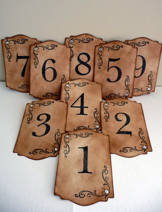 Vintage Table Numbers 5