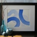 Watercolor Painting Original Wall Art Blue 11x14